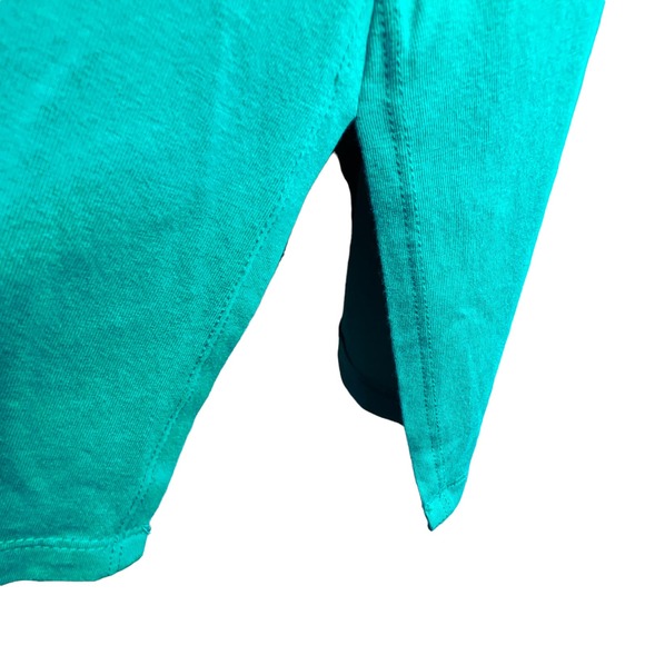 Soft Surroundings Tunic Top Teal Green Size 2X Plus Size Long Sleeve Blouse Top - Picture 7 of 8